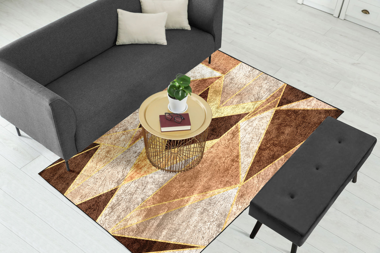 Copper Geometric Centerpiece (Rug)