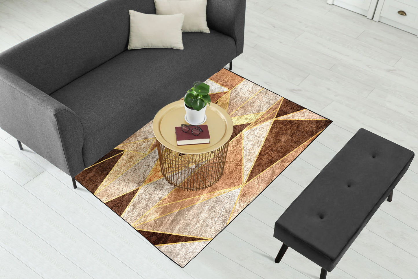 Copper Geometric Centerpiece (Rug)