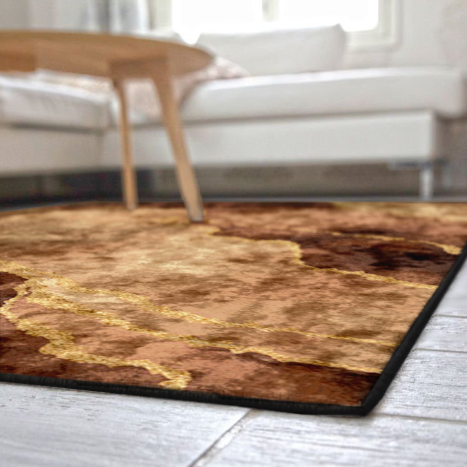 Copper Gold Abstract Centerpiece (Rug)