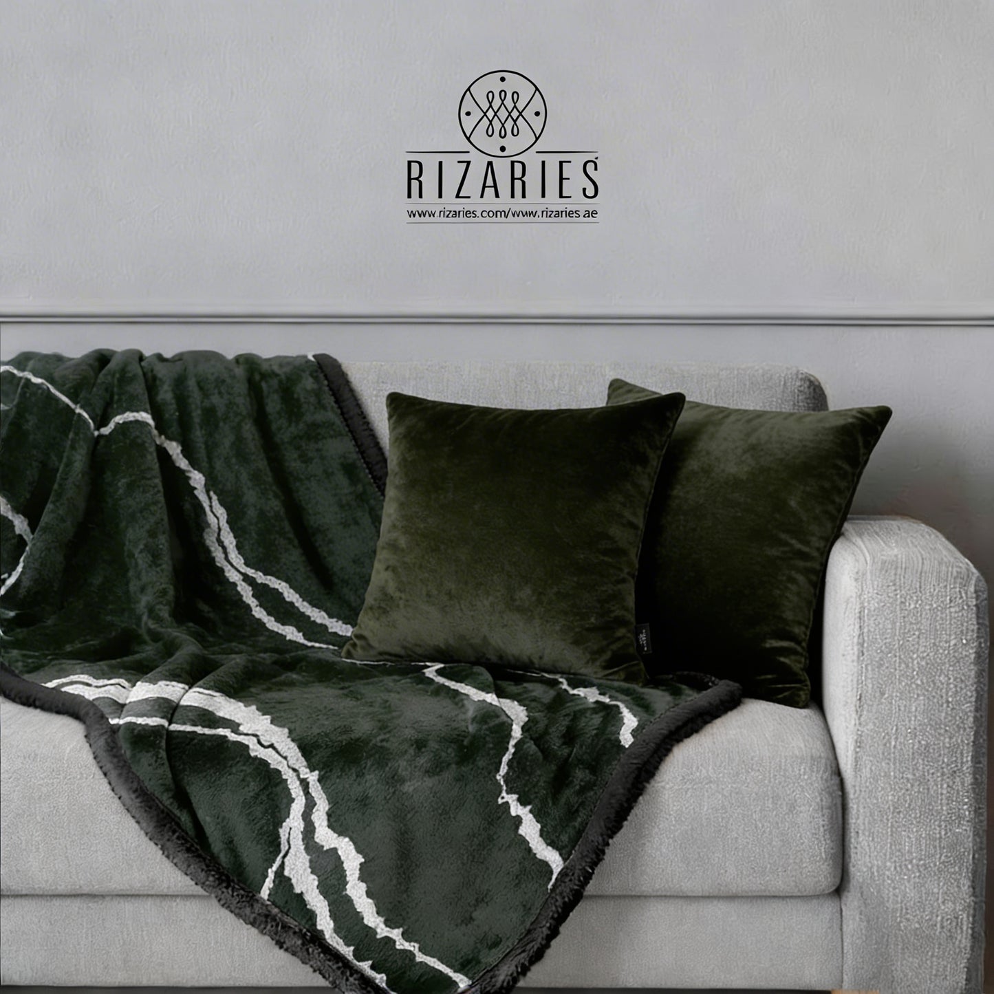 Silver Sofa Throw Living Set