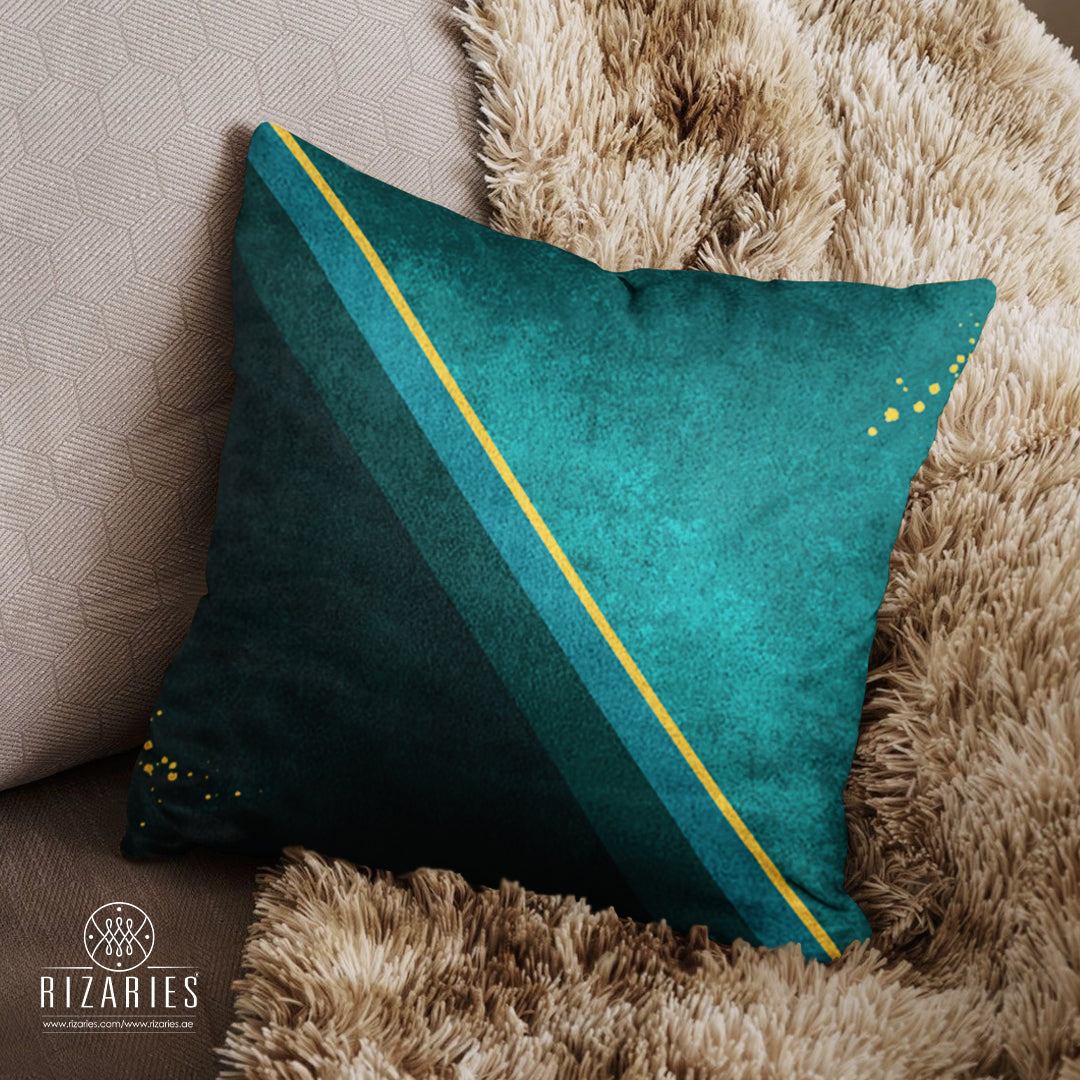 SuperSoft Sea Green Lines Throw Pillow