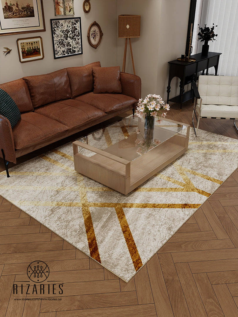 Copper Gold Art Deco Centerpiece (Rug)