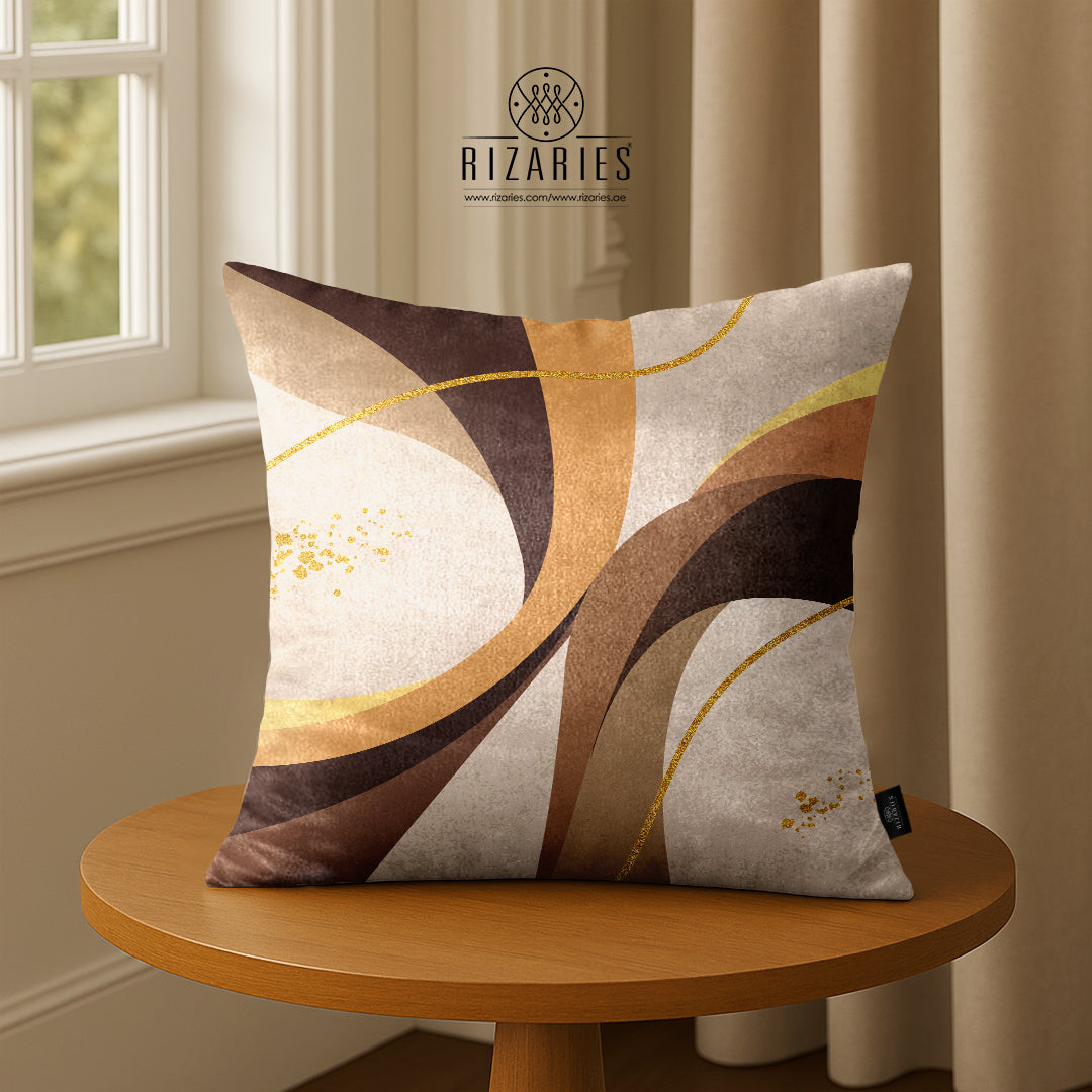 SuperSoft Beige Brown Geometric