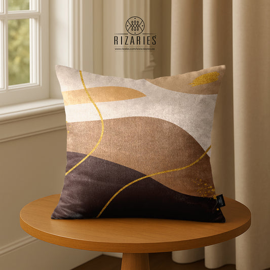 SuperSoft Beige Brown with Gold Lines
