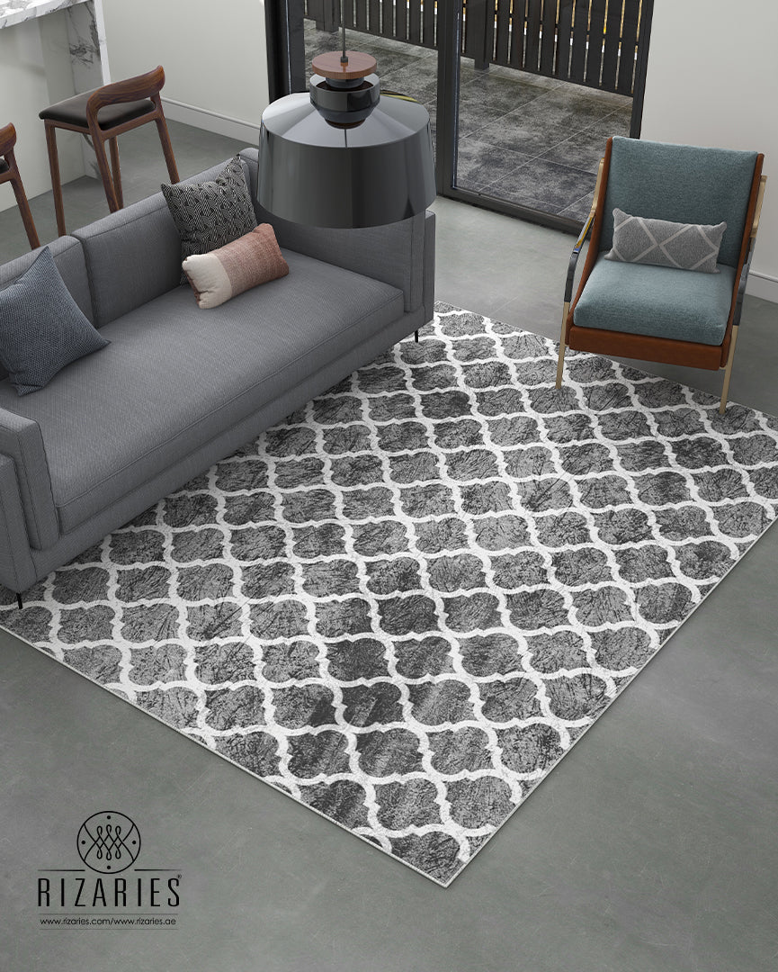 Grey Moroccan Centerpiece (Rug)