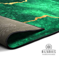 Thumbnail for Green Gold Abstract Centerpiece (Rug)
