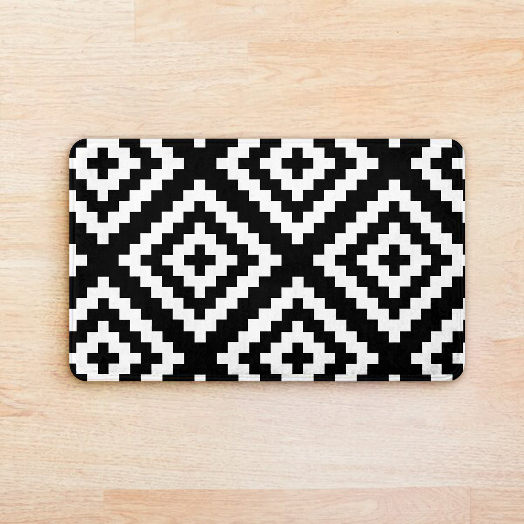 SuperSoft Black & White Door Mat