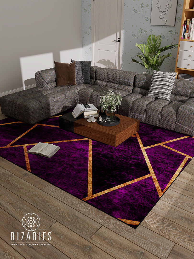Purple Geometric Centerpiece (Rug)