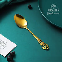 Thumbnail for New Carving Gold Cutlery Set