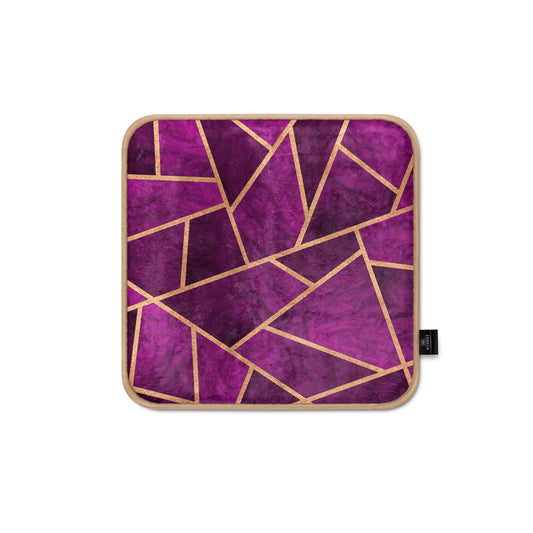 Super Soft Purple Geometric Chair Pad/Cushion