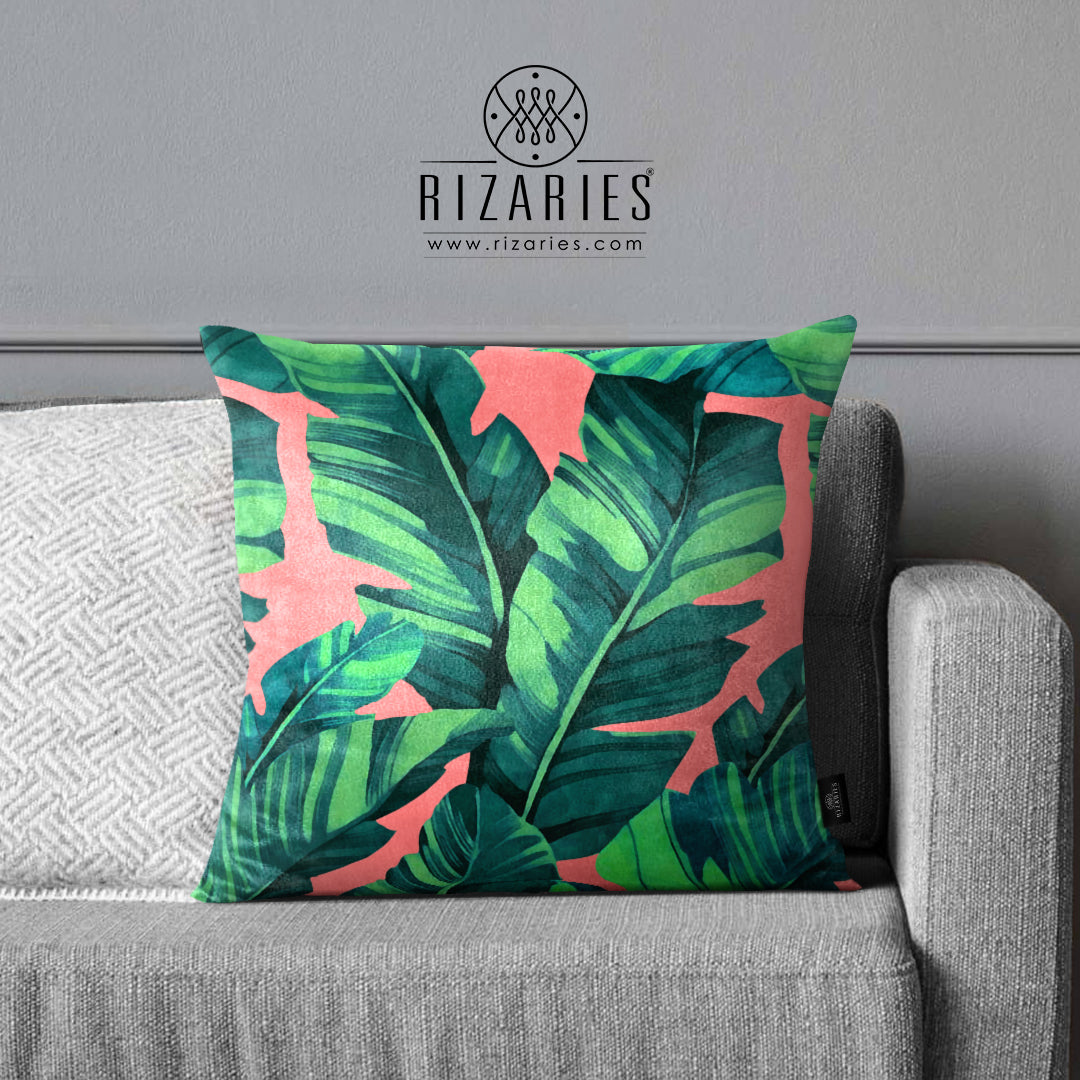 SuperSoft Pink Tropical Banana Leaves