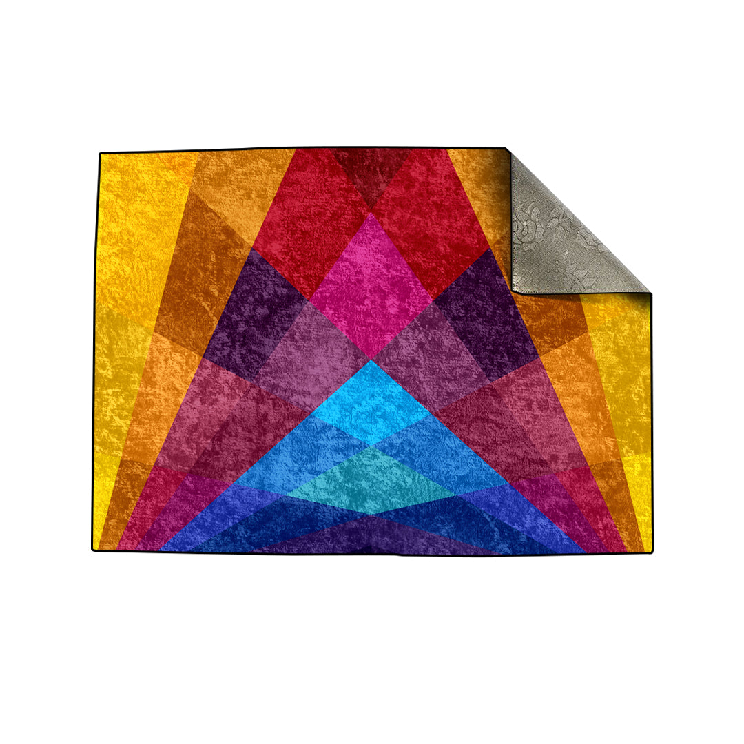 Colorful Rainbow Geometric Centerpiece (Rug)