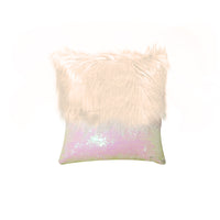 Thumbnail for Monster fur & Sequence Pink Throw Pillow