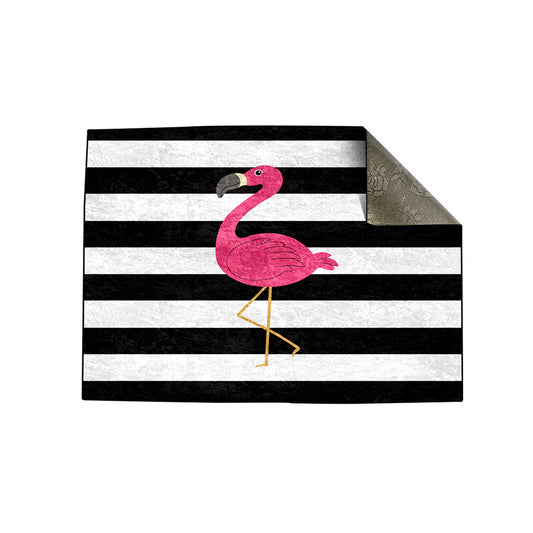 Pink Flamingo Geometric Centerpiece (Rug)