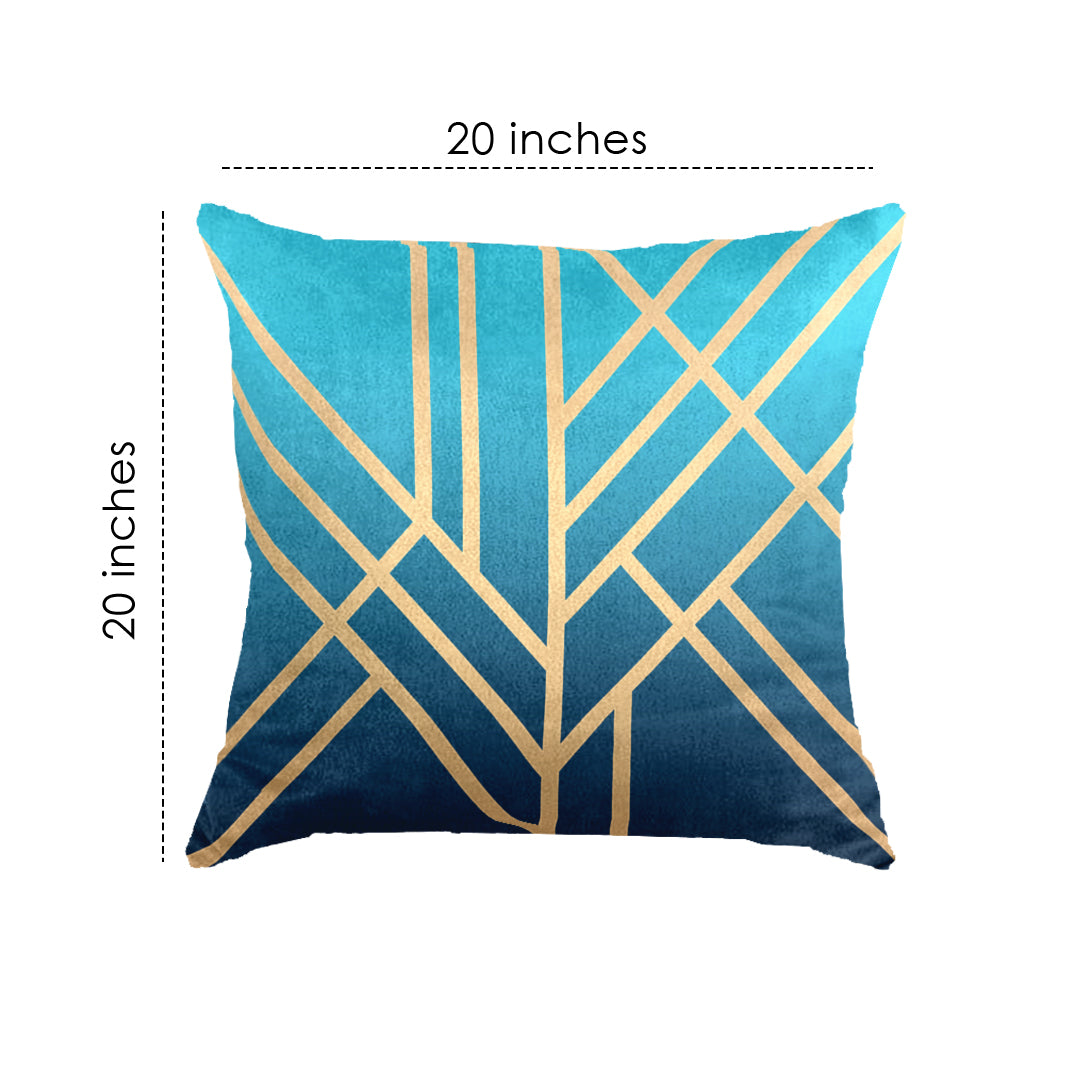 (20" x 20") SuperSoft Teal Art Deco Throw Cushion