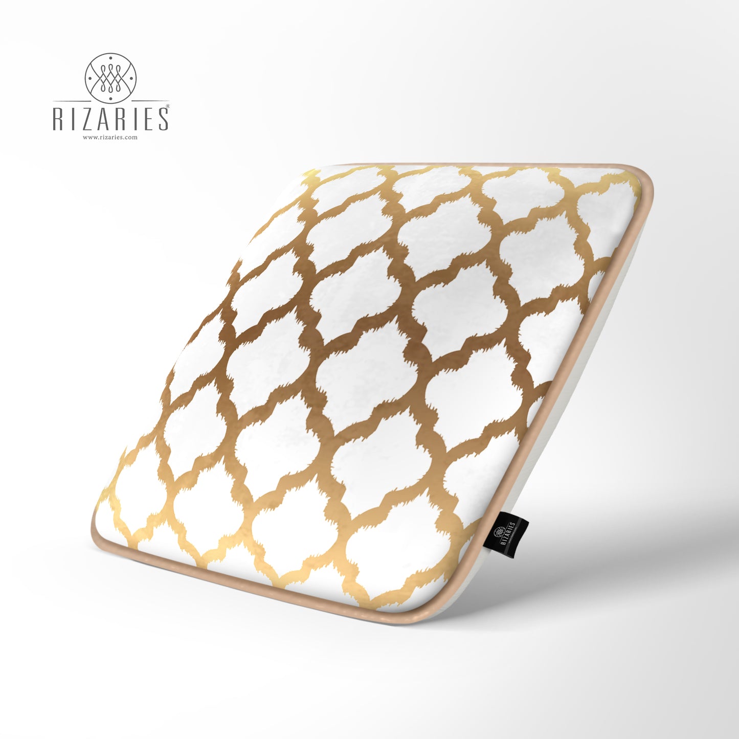 Super Soft Gold Ikat Chair Cushion