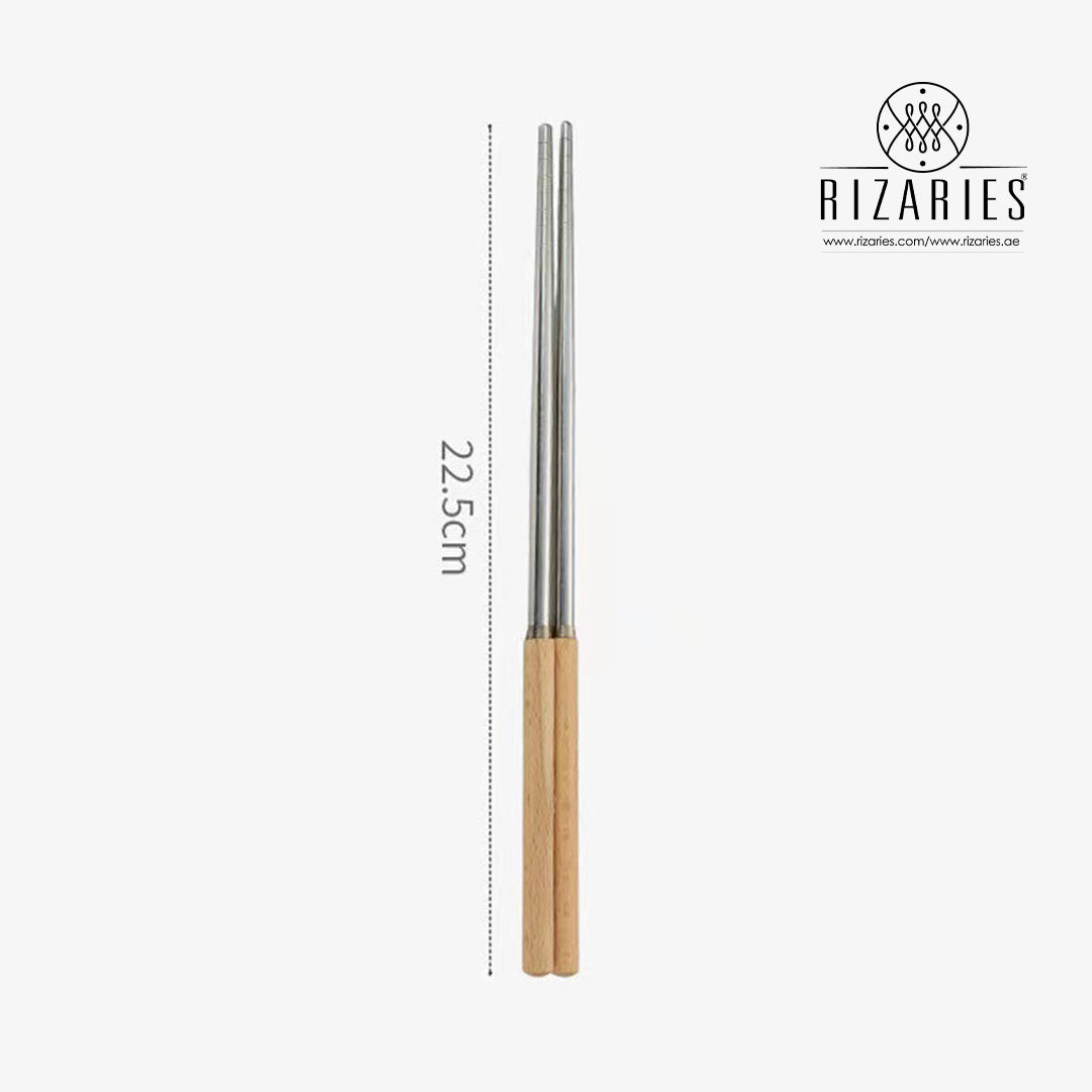 Wood pattern with Silver Cutlery Set