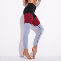 Thumbnail for Red, Black & Grey Crazy Yoga Pant