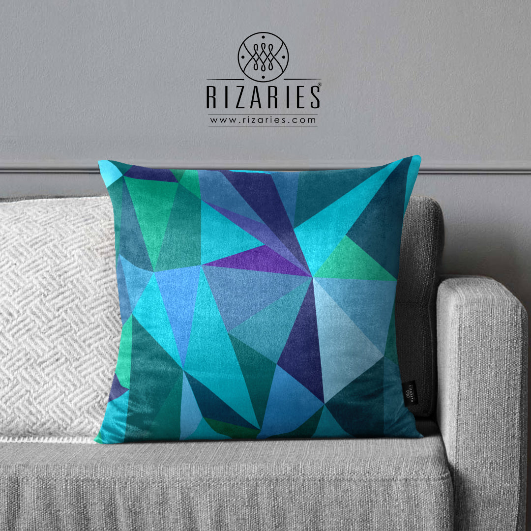 SuperSoft Teal Sky Diamond Throw Cushion