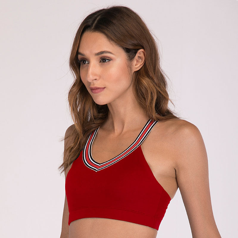 Stylish White Crazy Sports Bra