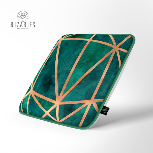 Super Soft Emerald & Copper Chair Pad/Cushion
