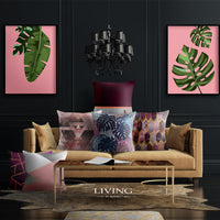 Thumbnail for Tropical Leaves Pink 2 Handmade Canvas Painting