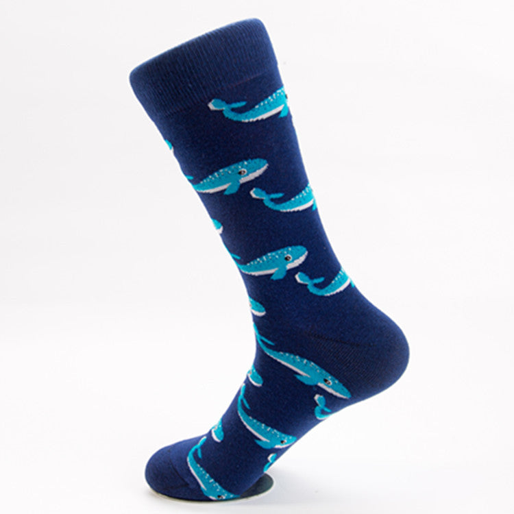 Blue Fish Crazy Socks