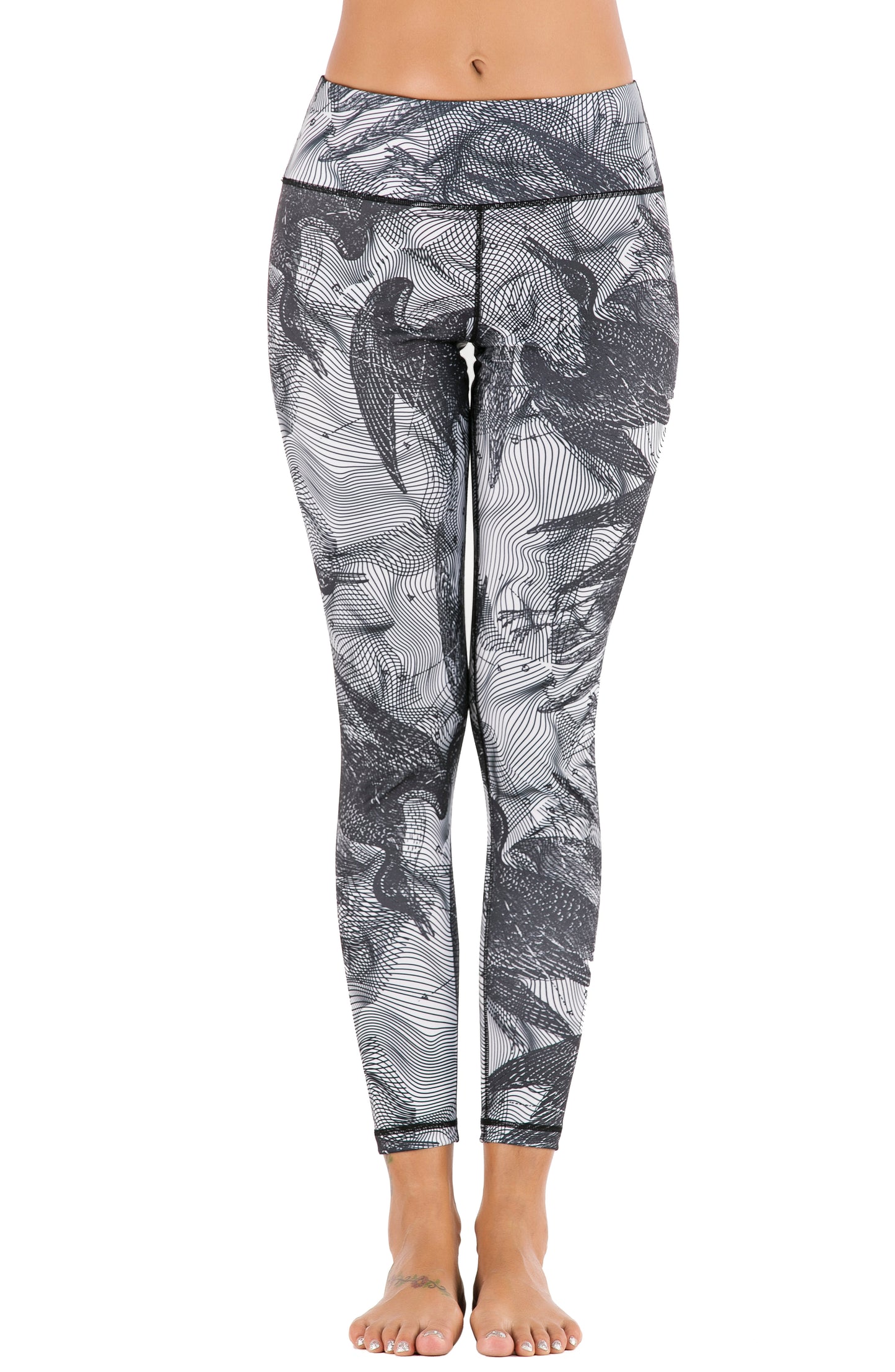 Grey Abstract Crazy Workout 2 Pcs Set