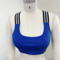 Thumbnail for Blue with Black Stripes Crazy Workout 2 Pcs Set