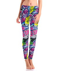 Thumbnail for Colorful Abstract Crazy Leggings