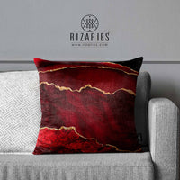 Thumbnail for SuperSoft Maroon Abstract Throw Pillow