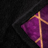 Thumbnail for Soft Purple Geometric Sofa Blanket Throw