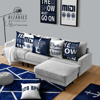 Thumbnail for SuperSoft Vintage Music Theme Throw Cushion