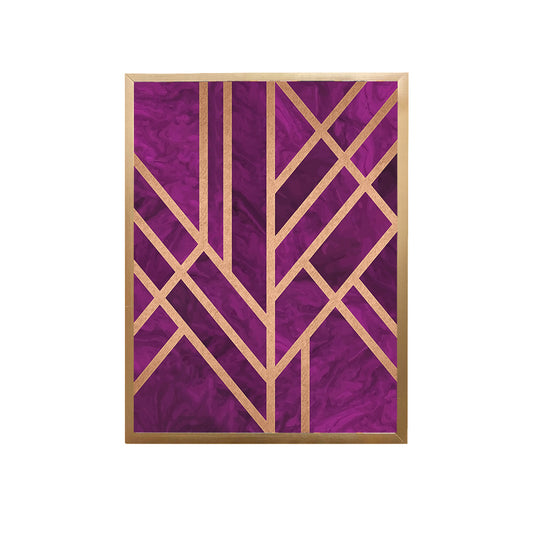 Purple Art Deco Canvas Painting