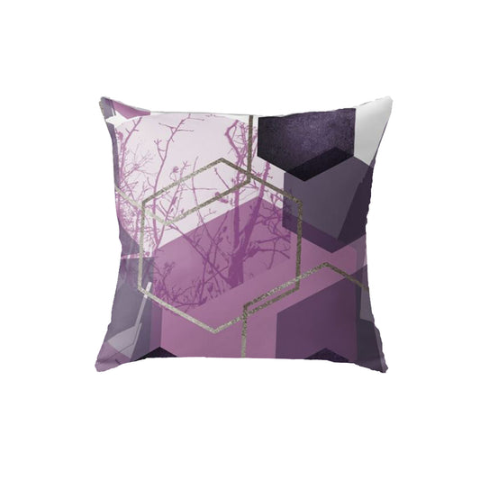 SuperSoft Purple & Silver Throw Pillow