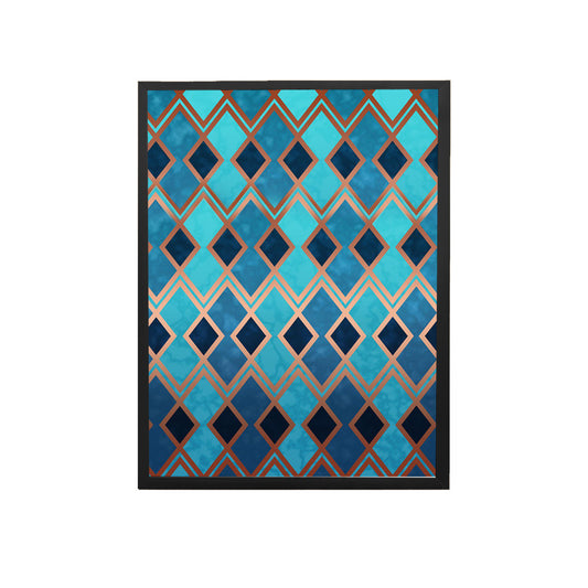 Turquoise & Gold Handmade Canvas Painting