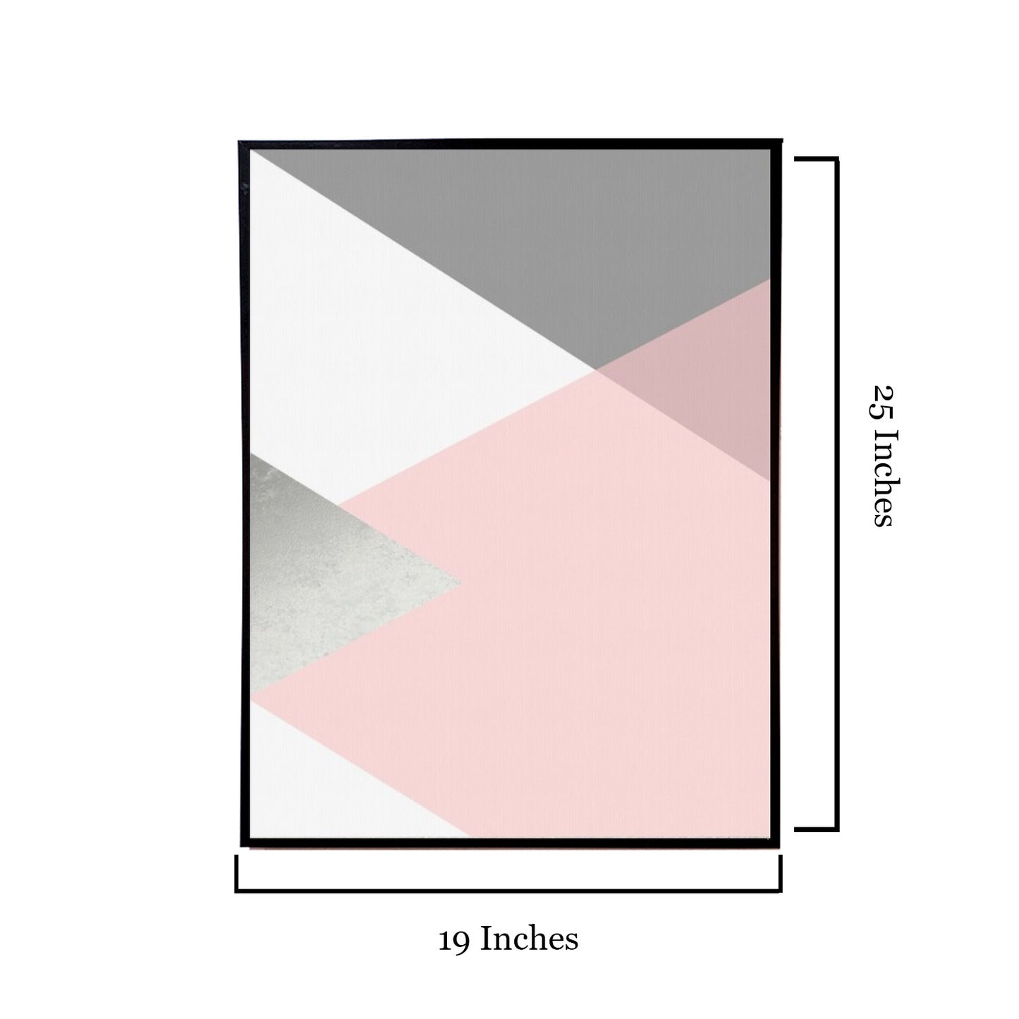 Blush Pink & Silver Handmade Canvas Painting