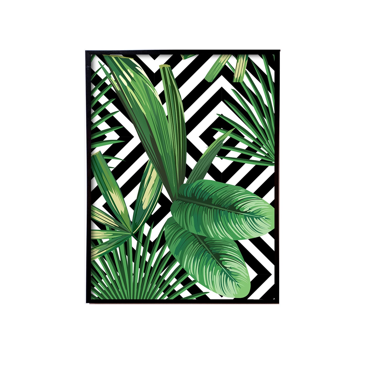 Tropical Geometric Handmade Canvas Painting