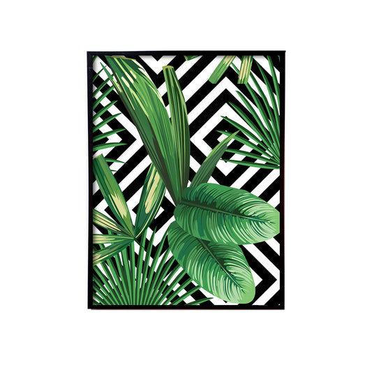 Tropical Geometric Handmade Canvas Painting
