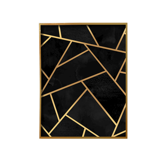 Black & Copper Handmade Canvas Painting