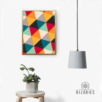 Thumbnail for Colorful Small Triangle Canvas Painting