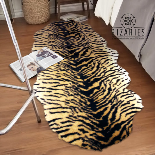 SuperSoft Tiger Print Imitation Fur Runner Mat