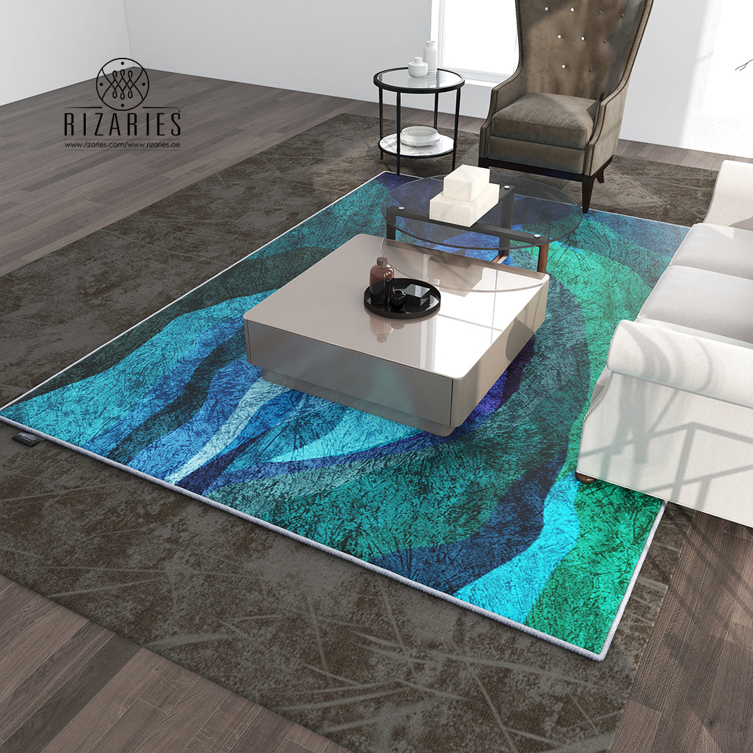 Teal Sky Centerpiece (Rug)