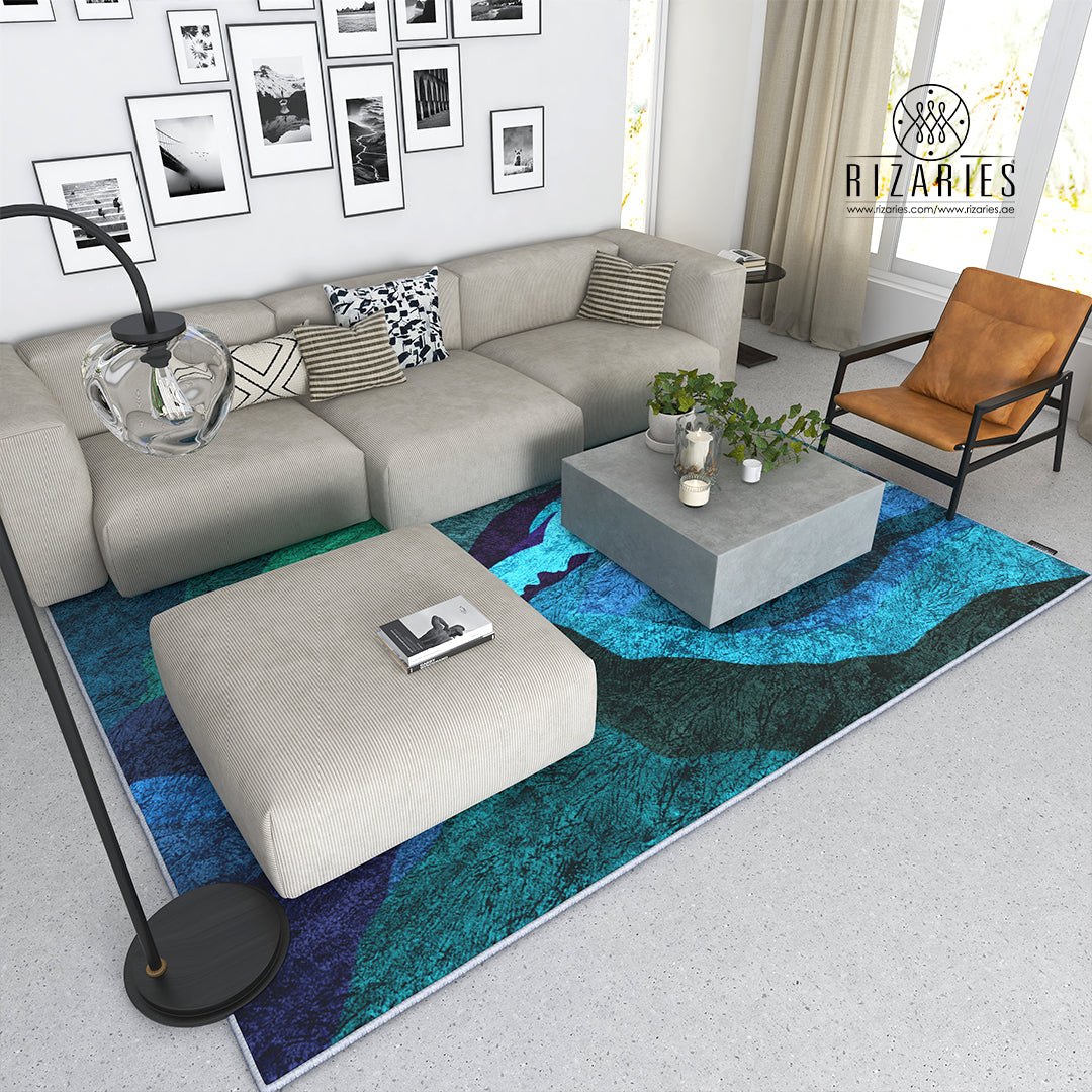 Teal Sky Centerpiece (Rug)