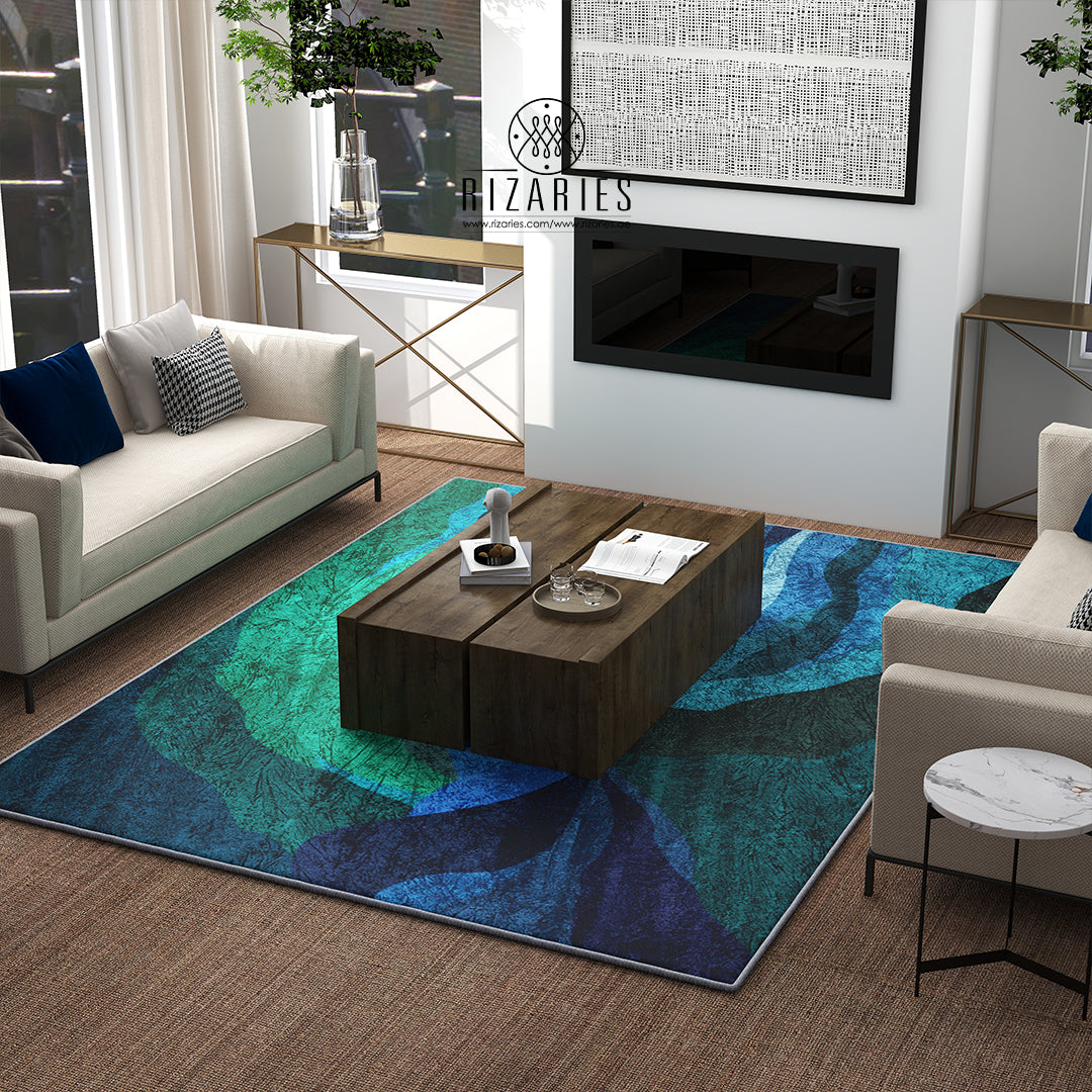 Teal Sky Centerpiece (Rug)