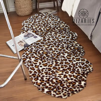 SuperSoft Leopard Skin Imitation Fur Runner Mat