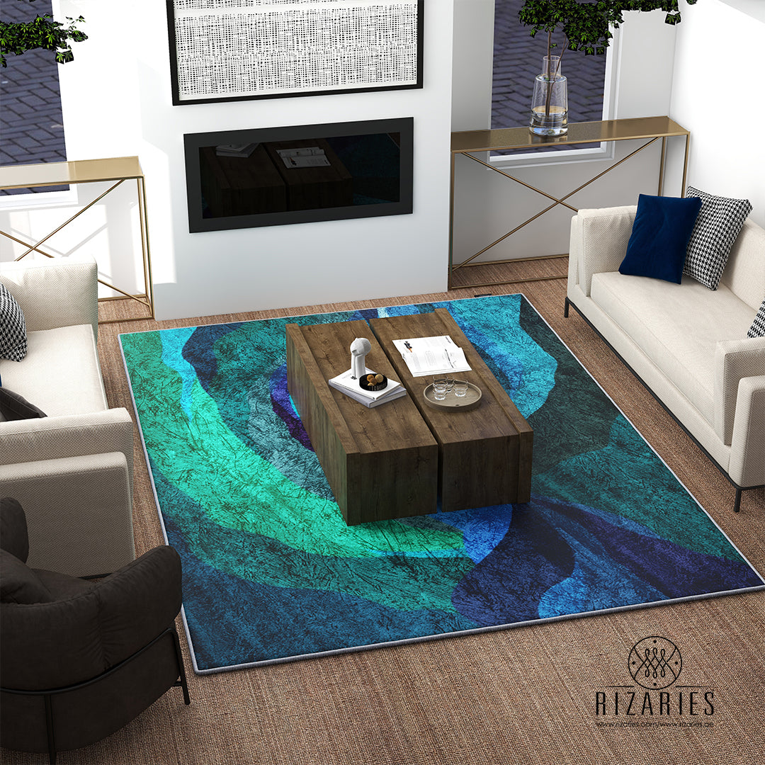 Teal Sky Centerpiece (Rug)