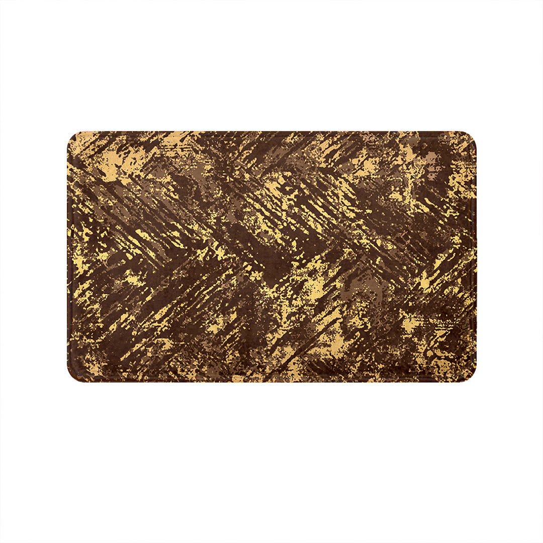 SuperSoft Brown Gold Abstract Door Mat