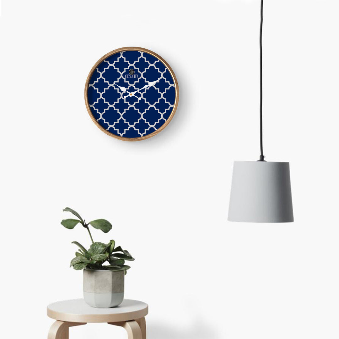 Navy Moroccan Wall Clock