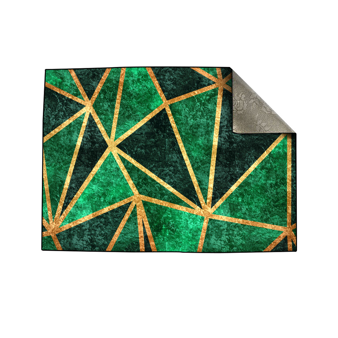 Green Geo Metallic Centerpiece (Rug)